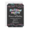 Cute  Chalkboard Girls Birthday Party Invitation