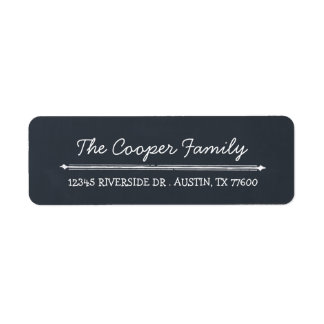 Cute Chalkboard Typography Return Address Label