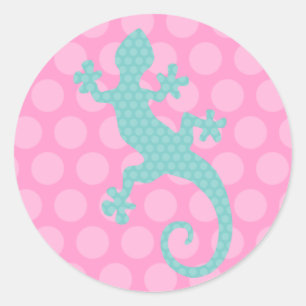 Cute Chameleon Classic Round Sticker