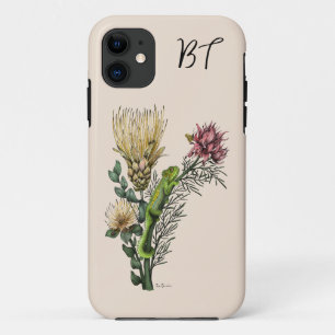 Cute Chameleon in Floral Bouquet Botanical Art Case-Mate iPhone Case