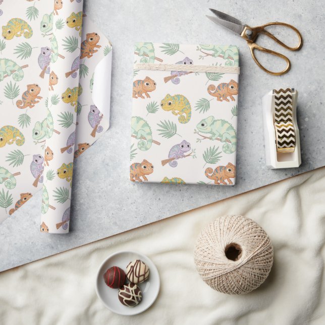 Cute Chameleon pattern Wrapping Paper (Crafts)