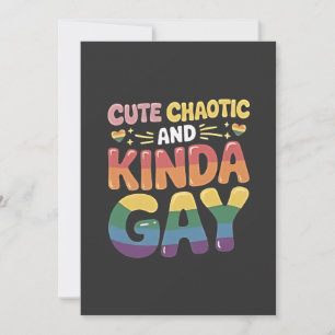 Cute Chaotic and Kinda Gay LGBTQ Pride Month  Invitation