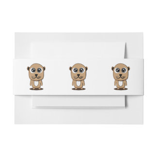 Cute character clipart invitation belly band