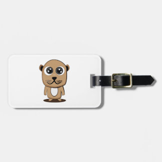 Cute character clipart luggage tag