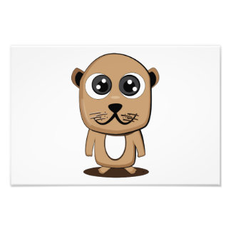 Cute character clipart photo print