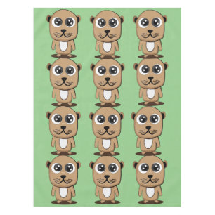 Cute character clipart tablecloth