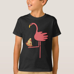 Cute Character Kawaii Funny Pink Bird Cartoon Flam T-Shirt