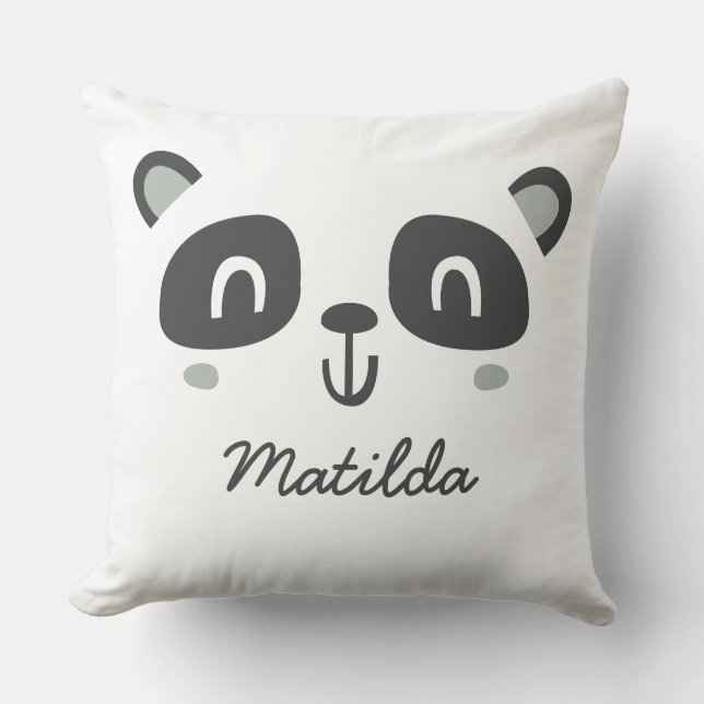 Cute character panda children's birthday apparel  cushion (Front)