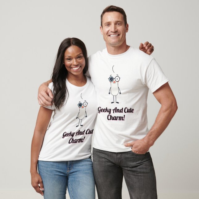 Cute Character With Glasses T-Shirt (Unisex)