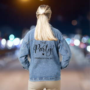 Cute Charleston Bachelorette Party Denim Jacket