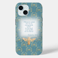 Cute Chartreuse Green Gold Bee Wreath Grid Bible