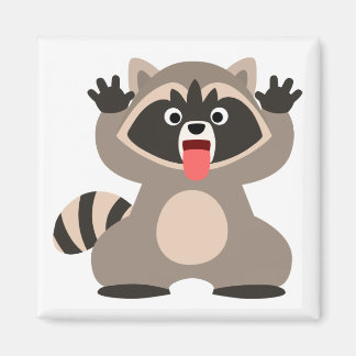 Cute Cheeky Cartoon Racoon Magnet