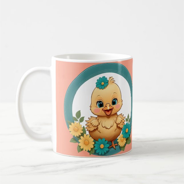 Cute Cheeky Chicky Pun Mug (Left)