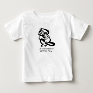 Cute Cheeky monkey - BONOBO- Africa Baby T-Shirt