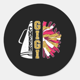 Cute Cheer Gigi Of A Cheerleader Gigi Grandma Classic Round Sticker