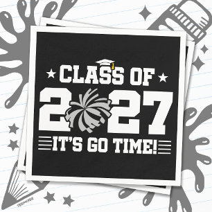 Cute Cheer Graduation Quote Senior Class of 2027 Napkin