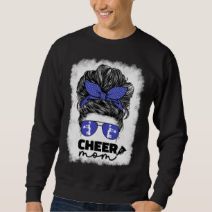 Cute Cheer Mom For Women Cheerleader Mom Blue Mess Sweatshirt