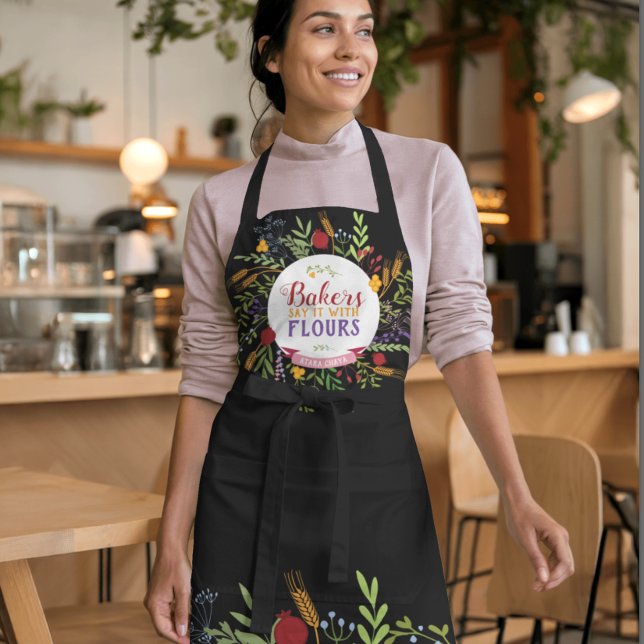 Cute Cheerful Baker Floral Apron (Creator Uploaded)