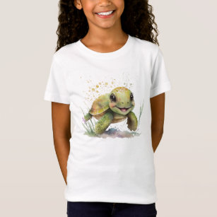 Cute Cheerful Tortoise Fine Jersey T-shirt