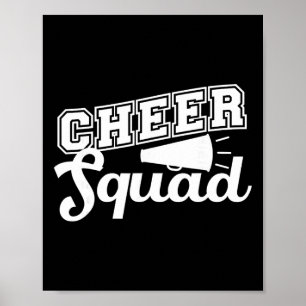Cute Cheerleader Art Women Girls Cheer Squad Cheer Poster