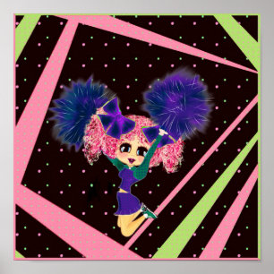 Cute Cheerleader gifts personalised Poster