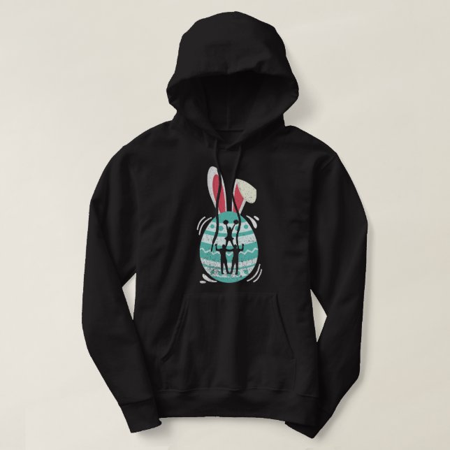 Cute Cheerleading Lover Easter Eggs Bunny Costume  Hoodie (Design Front)