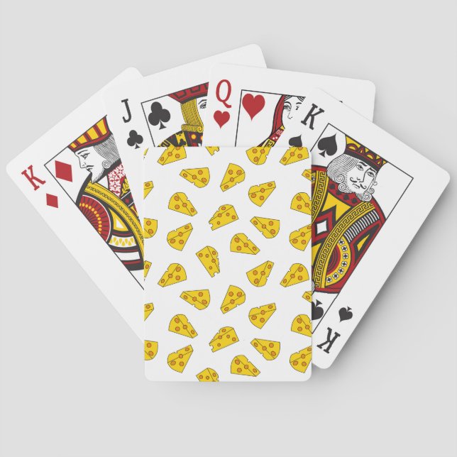 Cute Cheese Pattern Playing Cards (Back)