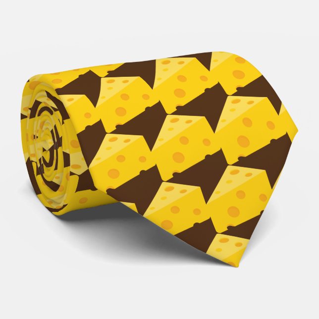 Cute Cheese tiled pattern tie (Rolled)
