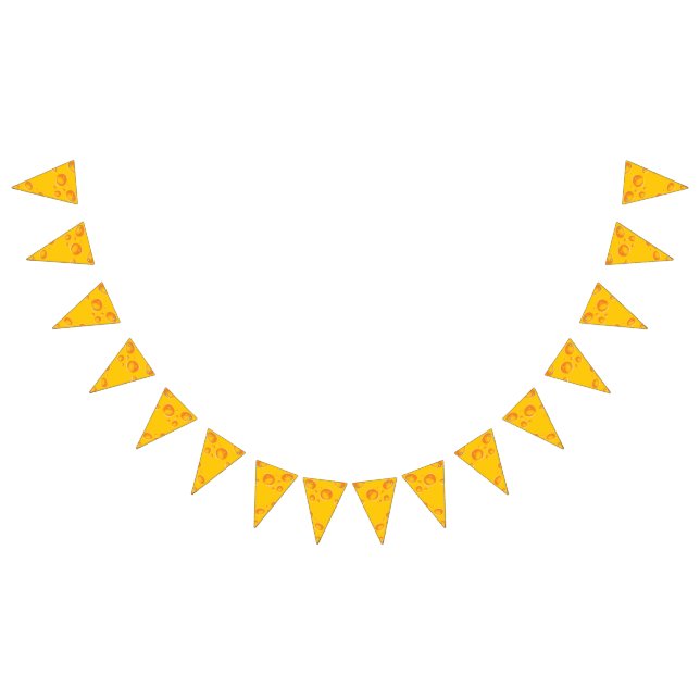 Cute Cheese Wedge Kids 1st Birthday Party Bunting (All)