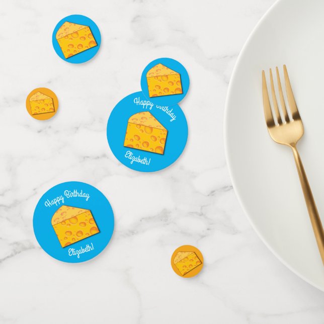 Cute Cheese Wedge Kids 1st Birthday Party Confetti (Group)