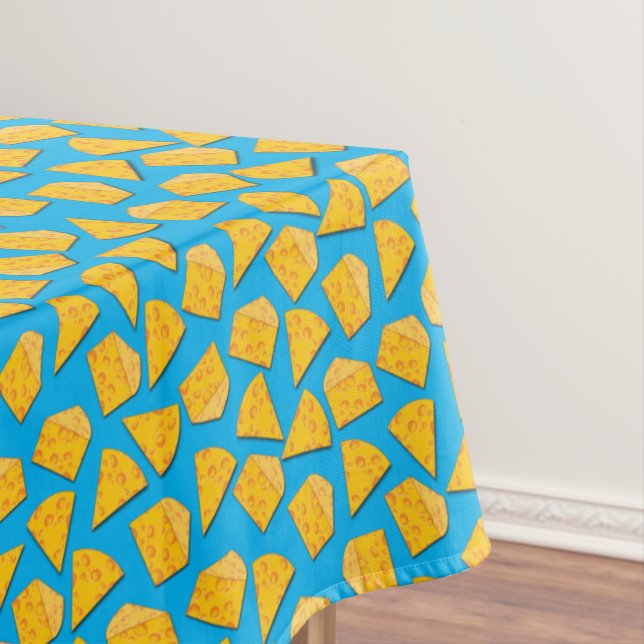Cute Cheese Wedge Kids 1st Birthday Party Tablecloth (In Situ)