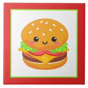 Cute cheeseburger home business crafting  tile