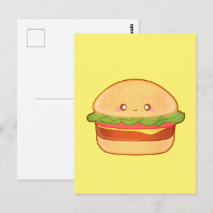 Cute Cheeseburger Postcard
