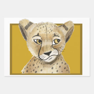 Cute Cheetah Gift Wrap Sheets | Safari Animal 
