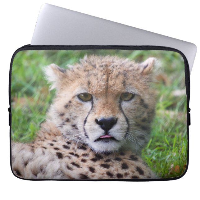 Cute Cheetah laptop sleeve (Front)