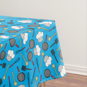 Cute Chef Cooking Kids 1st Birthday Party Tablecloth
