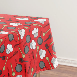 Cute Chef Cooking Kids 1st Birthday Party Tablecloth