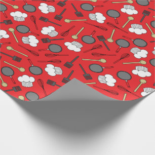 Cute Chef Cooking Kids 1st Birthday Party Wrapping Paper