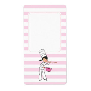Cute Chef Motif Canning Jar Label