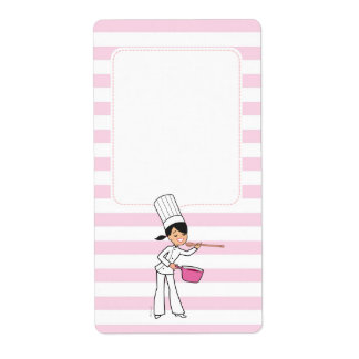 Cute Chef Motif Canning Jar Label