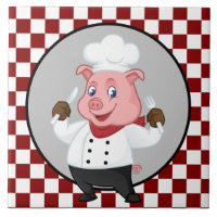 cute chef pig kitchen