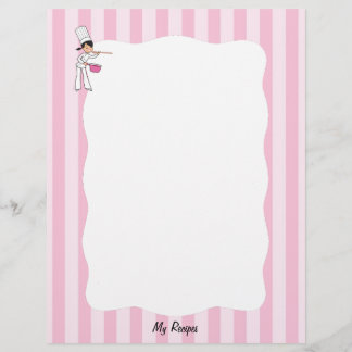 Cute Chef Recipe Pages for Binder