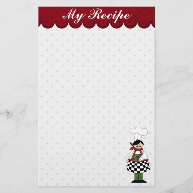 Cute Chef Stationery (Front)