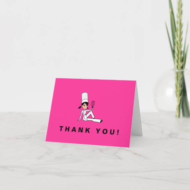 Cute Chef Thank You Card (Front)