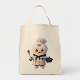 Cute Chef Tooth Character Funny Dentist Gift Tote Bag