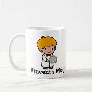 Cute Chef with Bow Tie and serving tray Coffee Mug