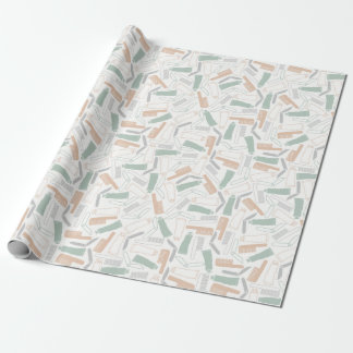 cute chef's knives pattern wrapping paper