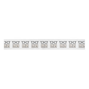 Cute chemical Element Nerd Glasses Zwp34 Grosgrain Ribbon