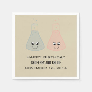 Cute Chemistry Birthday Paper Napkins