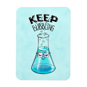 Cute Chemistry Funny Nerdy Lab Character Magnet